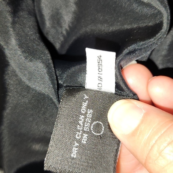 Express Vintage Stretch Black Grey White Tweed Wool Blend Blazer Jacket Size 3/4 - Picture 11 of 13